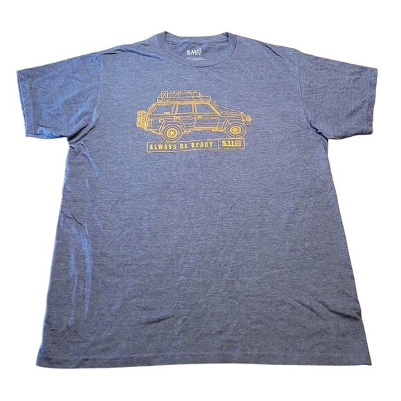 5.11 Tactical Always Be Ready T-Shirt Men’s L Blue Short Sleeve Tee EUC - Picture 1 of 6